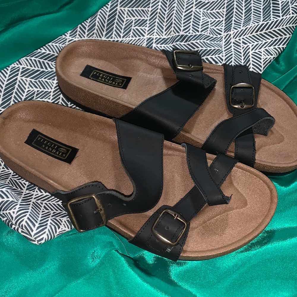 Birkenstock style sandals with dust bag size 9